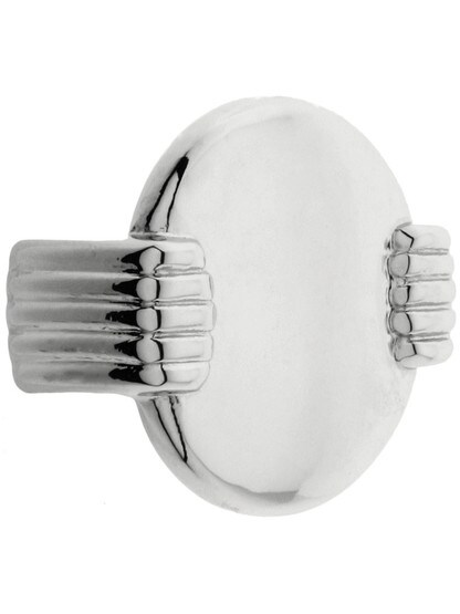 Round Deco Drawer Pull - 1 1/2 inch Center to Center in Polished Nickel Finish.